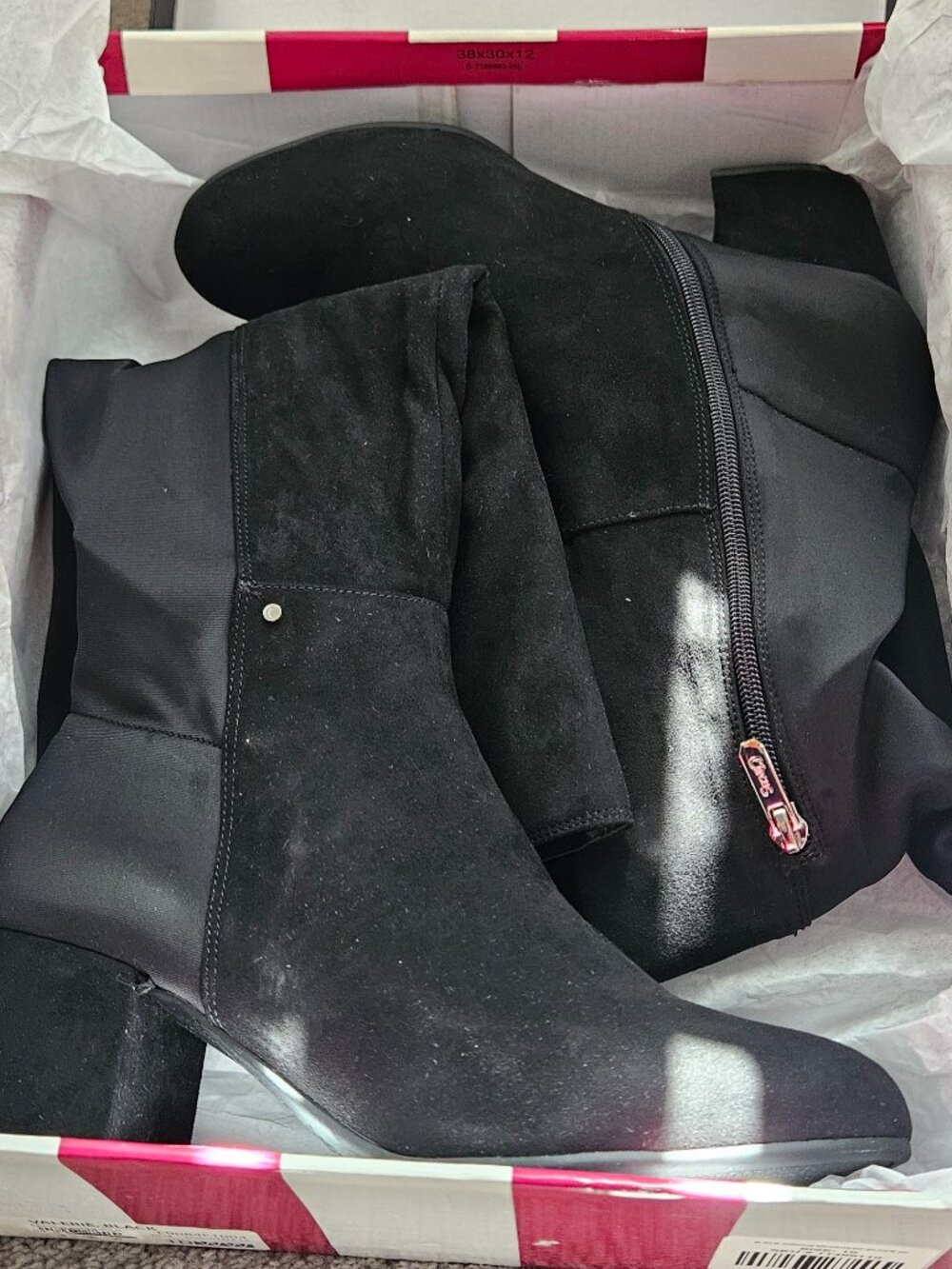 Circus by Sam Edelman Neoprene Block Heel Knee High Boots